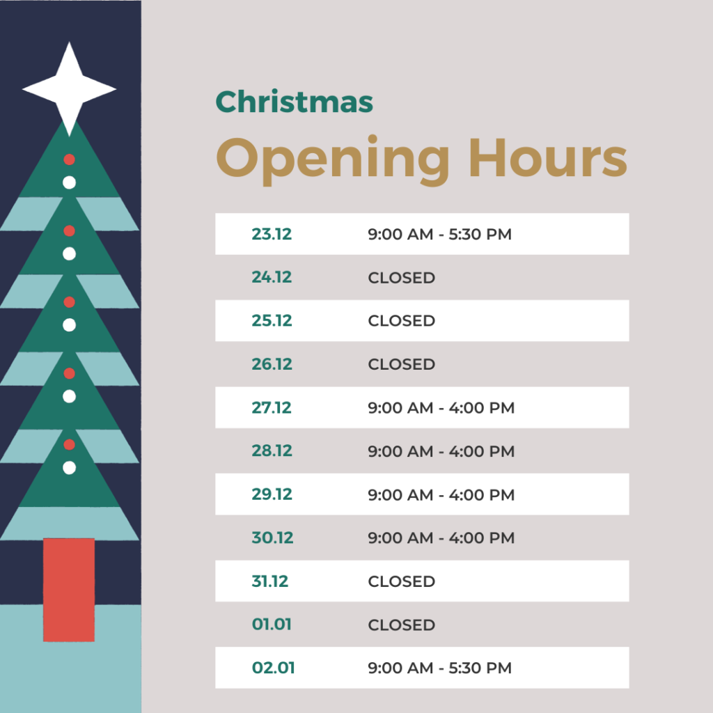 Christmas Opening Hours