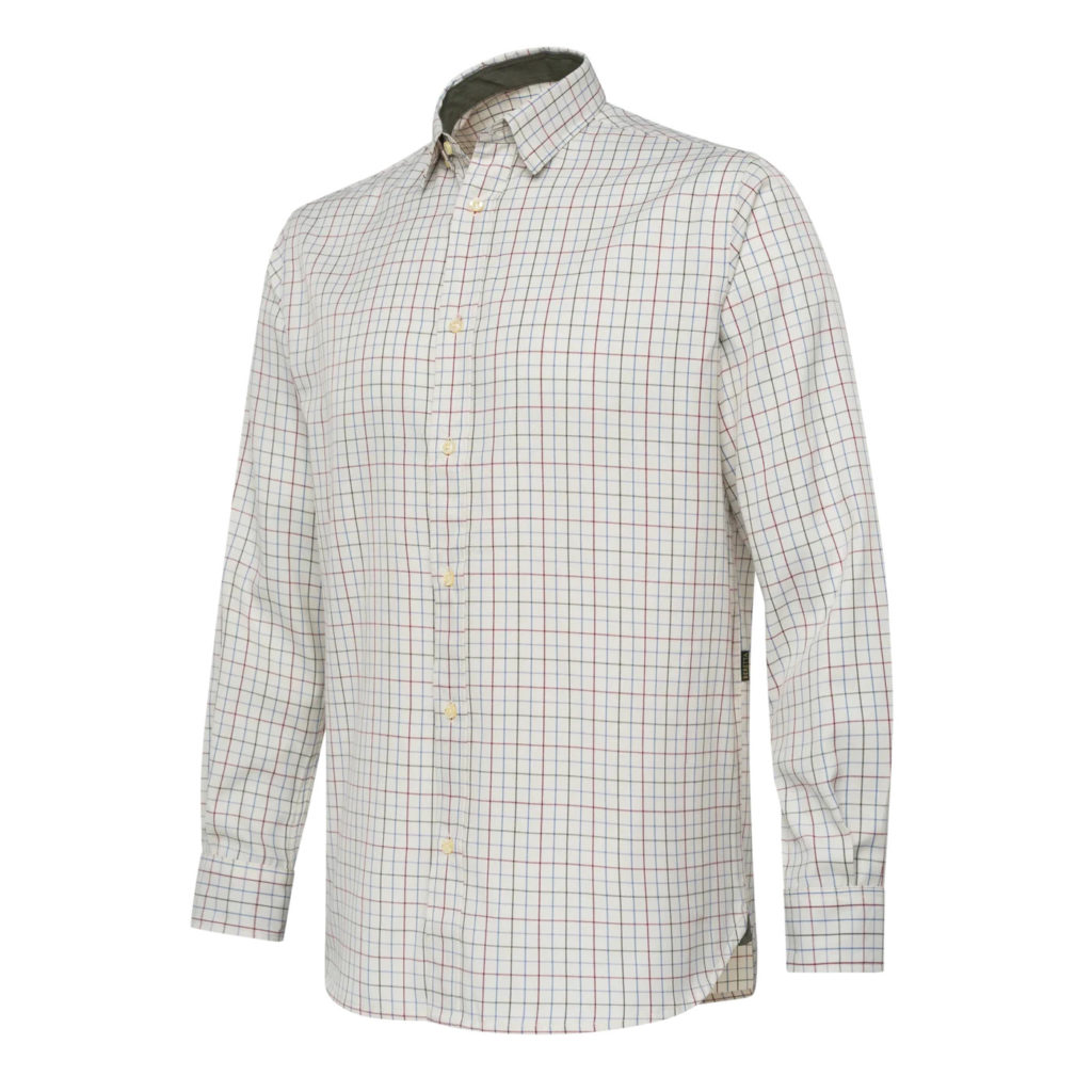 Beretta-Charlow-Shirt-Ivory-and-Blue-Check-Mens-0