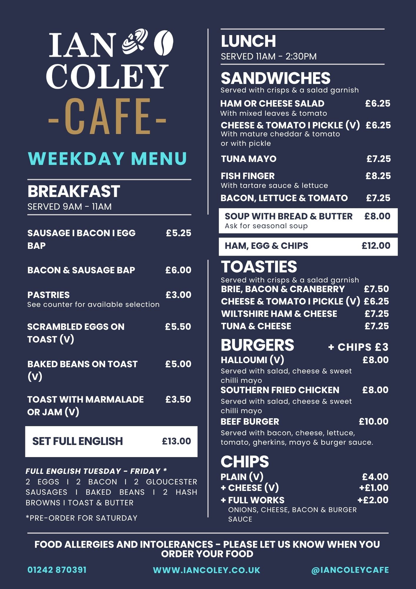 WEEKDAY MENU
